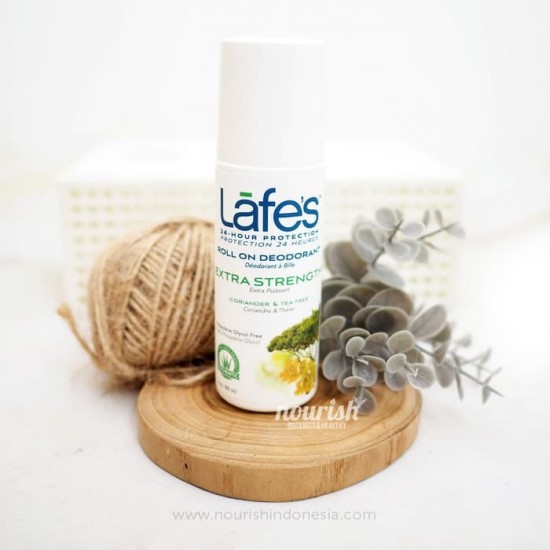 Lafes Deodorant Roll On Extra Strength (Coriander & Tea Tree) 88ml