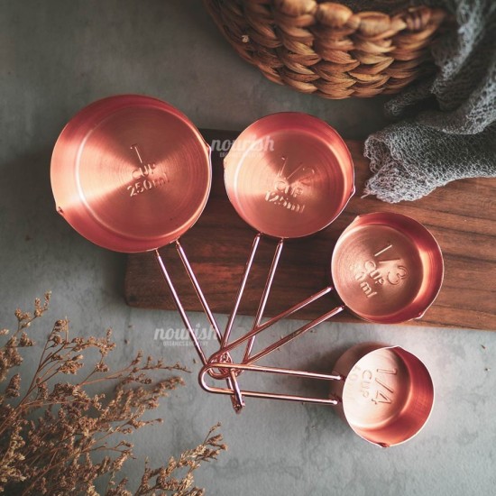 Measuring Cups Rose Gold Set Stainless (Sendok Takar Rosegold)
