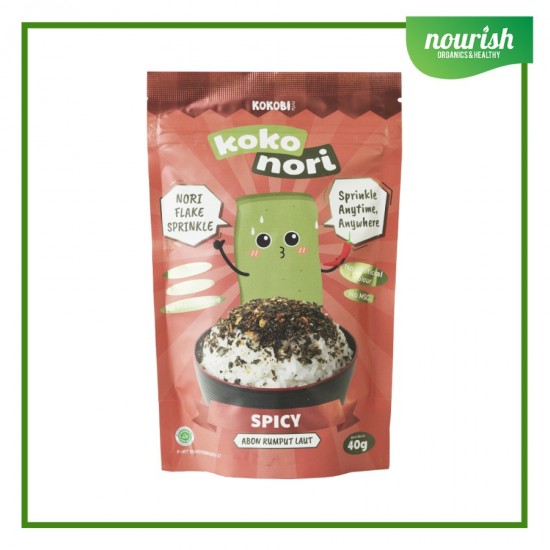 KOKOBI Koko Nori Abon Rumput Laut Tabur No MSG, Tanpa Pengawet 40gr - SPICY