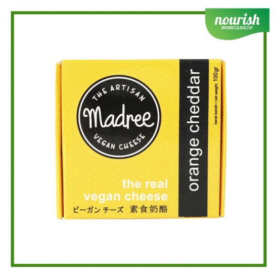 Madree Vegan Cheese / Keju Vegan Non GMO 100g - ORANGE CHEDDAR