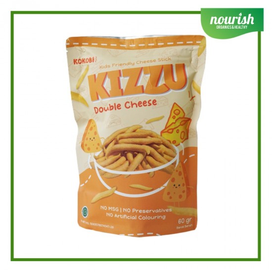 Kokobi KIZZU Cheese Stick/ Stik Keju Snack Anak NON MSG 60g - DOUBLE CHEESE