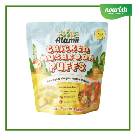 Alamii Chicken Mushroom Puffs / Rasa Ayam Jamur NO MSG (1+ Tahun) 30g