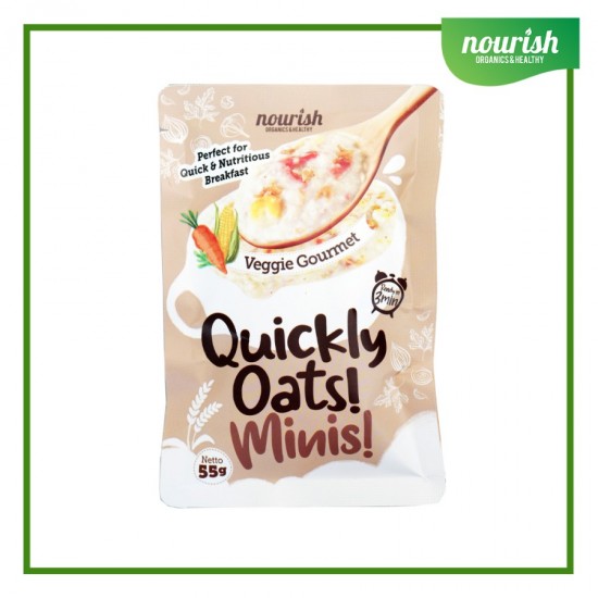 Quickly Oats! Minis! Instant Oatmeal Veggie Gourmet NO MSG 55gr
