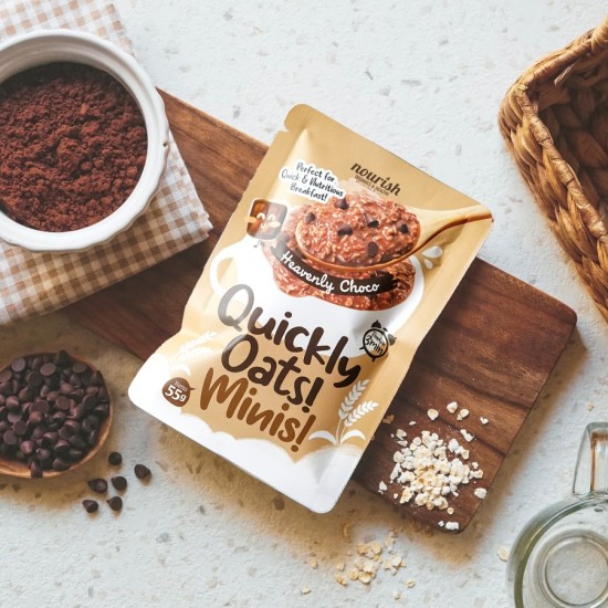 Quickly Oats! Minis! Instant Oatmeal Heavenly Choco Sachet 55gr