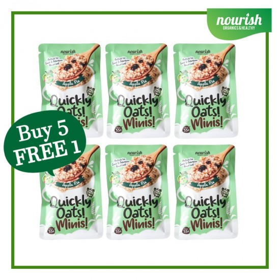 BUY 5 GET 1 FREE Quickly Oats! Minis! Apple Pie Sachet