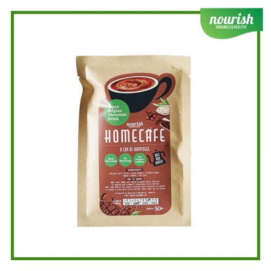 Homecafe Vegan Belgian Chocolate Drink, Minuman Siap Seduh 50gr