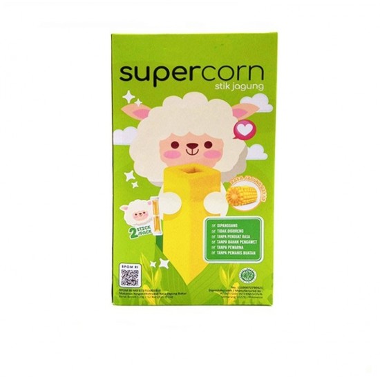 Supercorn Stik Jagung Non MSG Rasa Jagung Bakar 120g ( 1box )