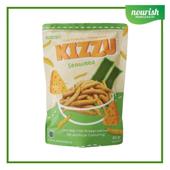 Kokobi KIZZU Cheese Stick/ Stik Keju Snack Anak NON MSG 60g - SEAWEED