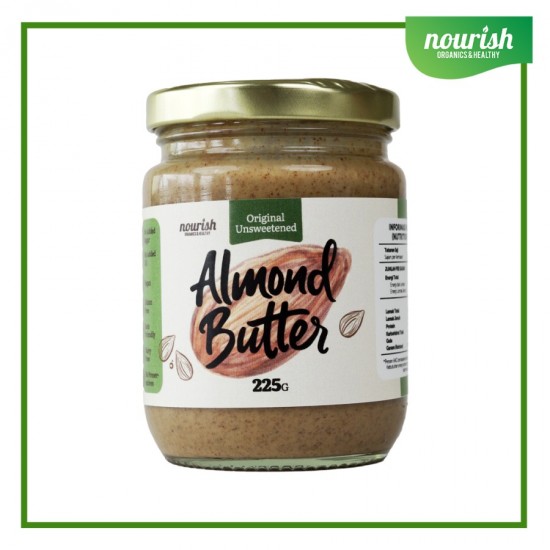 Nourish Original Unsweetened Almond Butter - 225 gram