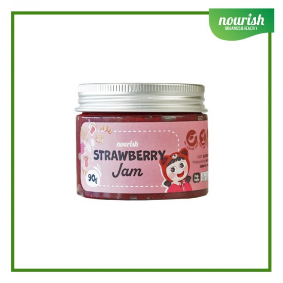 STRAWBERRY JAM VEGAN (SELAI STRAWBERRY) TANPA GULA PASIR 90gr