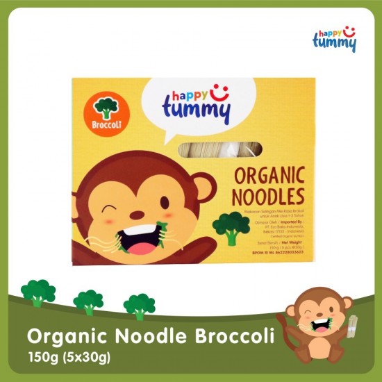Happy Tummy Organic NOODLE / Mie MPASI organik bayi anak 150gr - BROCCOLI
