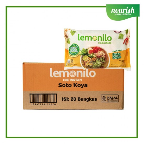 Lemonilo Mie Instan Kuah Rasa SOTO KOYA /Tanpa pengawet 1 Dus (20 Pcs)