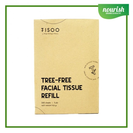 Tisoo Tree-Free Facial Tissue REFILL 500 Sheets,3 Ply