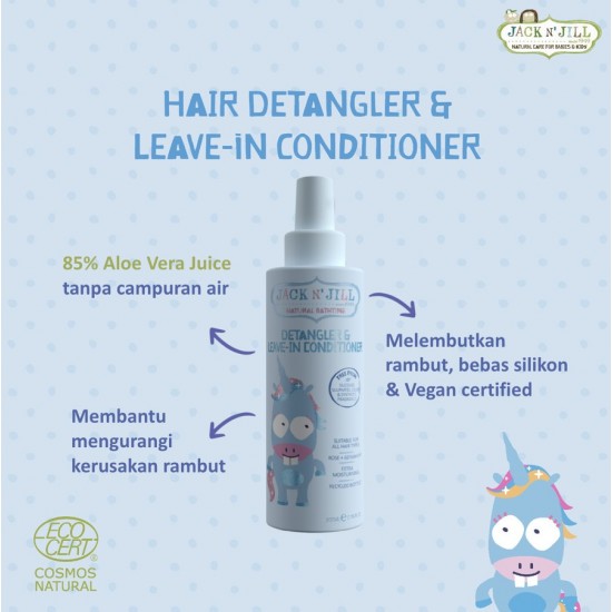 JACK N JILL Detangler & Leave In Conditioner - Natural ( BPOM ) 200ml