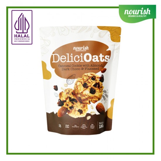 Delicioats (Healhty Oat Cookie with Almond & Choco) Kue Sehat 150 gr