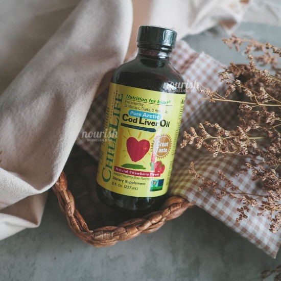 ChildLife, Cod Liver Oil, Natural Strawberry Flavor (237 ml)