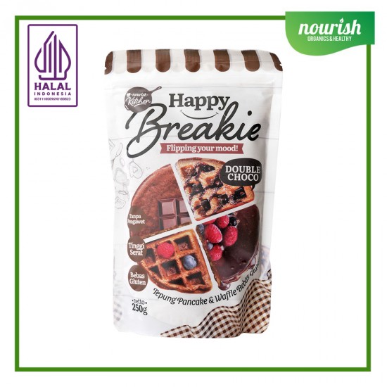Happy Breakie Gluten Free Pancake & Waffle Mix - Double Choco 250gr
