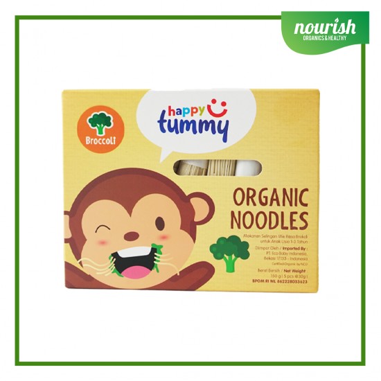 Happy Tummy Organic NOODLE / Mie MPASI organik bayi anak 150gr - BROCCOLI