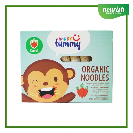 Happy Tummy Organic NOODLE / Mie MPASI organik bayi anak 150gr - CARROT