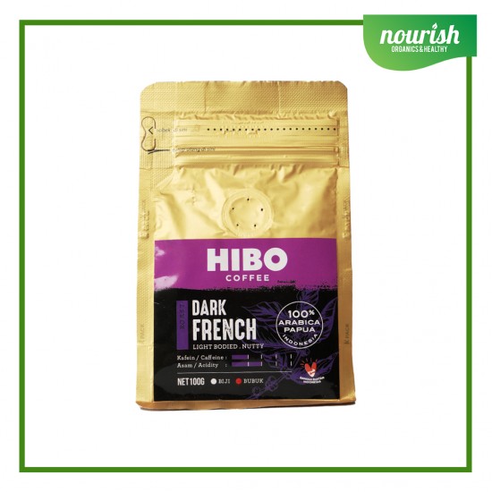 Hibo, Organic Coffee Dark French 100gr / Kopi Organik Arabica BUBUK
