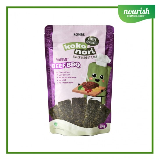 KOKOBI Koko Nori Crispy Seaweed SNACK RUMPUT LAUT, HALAL & NO MSG 20gr - BBQ
