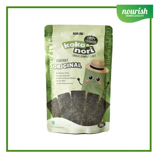 KOKOBI Koko Nori Crispy Seaweed SNACK RUMPUT LAUT, HALAL & NO MSG 20gr - ORIGINAL