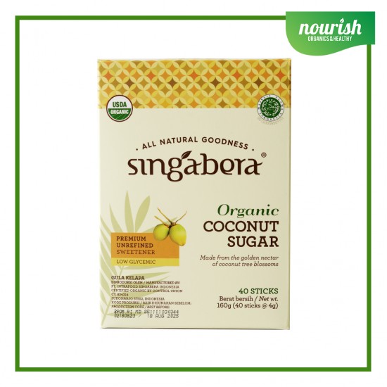Singabera Organic Coconut Sugar | Gula Kelapa Organik 40 Sachet