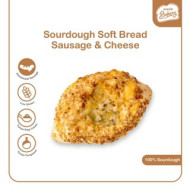 Homemade Chicken Sausage & Triple Cheese - 100% Sourdough Soft Bread Sosis Ayam Homemade dan Keju