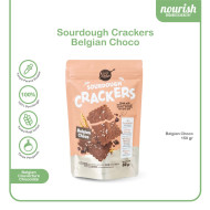 Nourish Sourdough Crackers Belgian Choco 80gr - 100% Sourdough, Tanpa Gula Rafinasi, Dengan Coklat Belgian