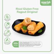 Homemade Risol Frozen Nourish Kitchen - Bebas Gluten, Tanpa MSG, Tanpa Pengawet, Rempah Alami 425 gr (isi 5) - Ragout Original