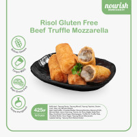 Homemade Risol Frozen Nourish Kitchen - Bebas Gluten, Tanpa MSG, Tanpa Pengawet, Rempah Alami 425 gr (isi 5) - Beef Truffle Mozza