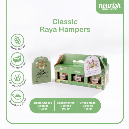 Classic Raya Hampers Idul Fitri / Hampers Lebaran Nourish Indonesia (Gluten-Free)