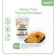 Nourish Tepung Gorengan Gluten Free - Gluten Free Fritter Flour untuk bakwan, tahu/tempe goreng tepung No MSG, Rempah Alami 200 gr