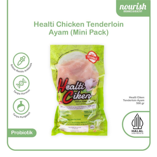 Healti Ciken MINIPACK DADA AYAM HAS DALAM / TENDERLOIN Probiotik Halal 500 Gram