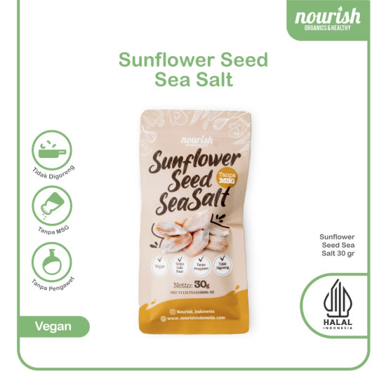 Sunflower Seed Sea Salt - Biji Bunga Matahari (Kuaci) Panggang Asin dengan Sea Salt 30 gr