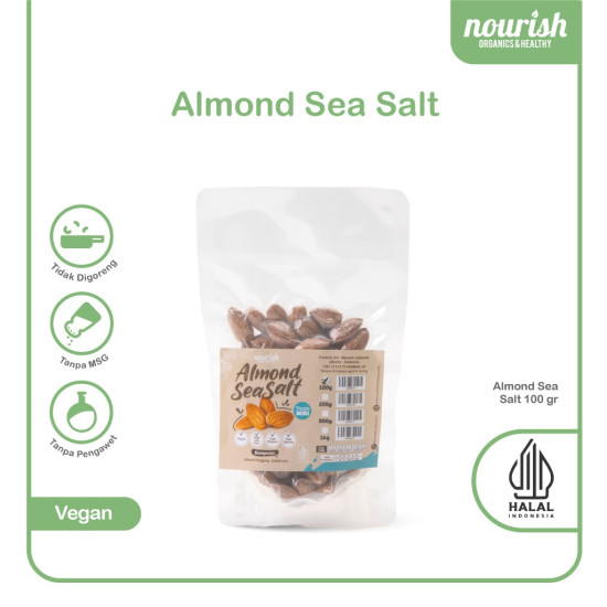 Almond Sea Salt - Almond Panggang Asin dengan Sea Salt 100 gr