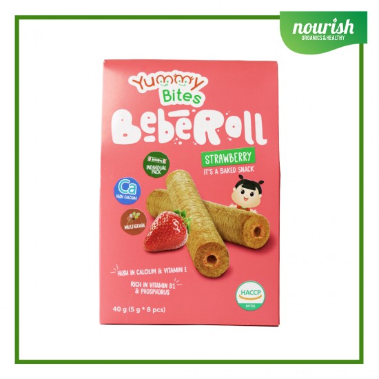 Yummy Bites - Bebe Roll Strawberry 40g