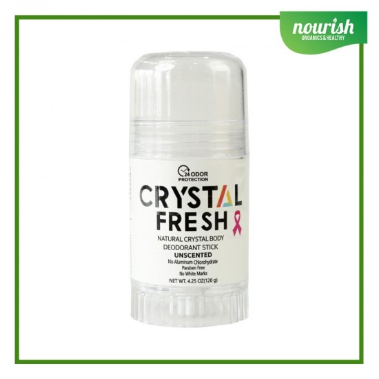 CRYSTAL FRESH Natural Body Deodorant Stick UNSCENTED - FRESH 120 GRAM