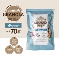 Nourish Granola Original Bebas Kolesterol Tinggi Serat Vegan - 70 Gram
