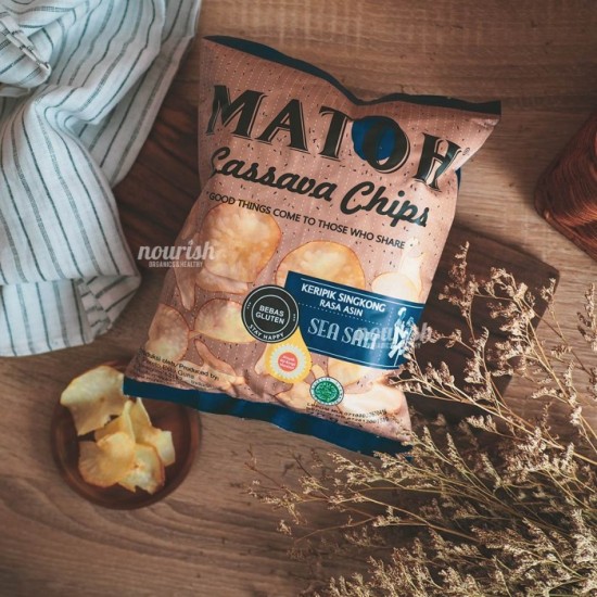 Matoh Keripik Singkong Sea Salt No MSG 75g