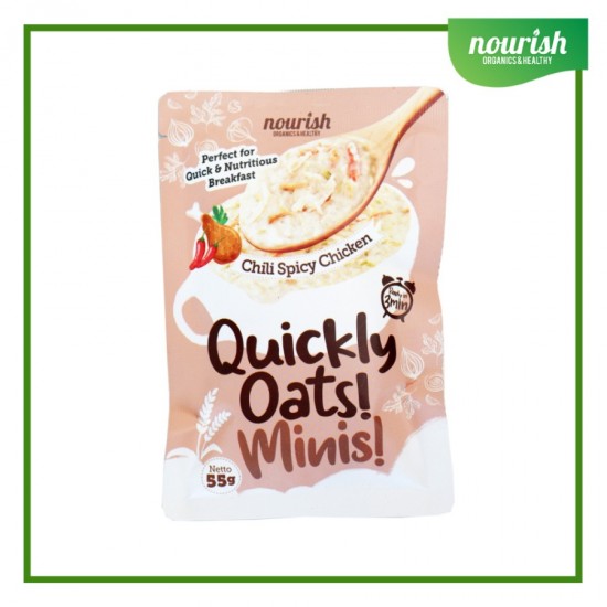 Quickly Oats! Minis! Instant Oatmeal Chili Spicy Chicken NO MSG 55gr