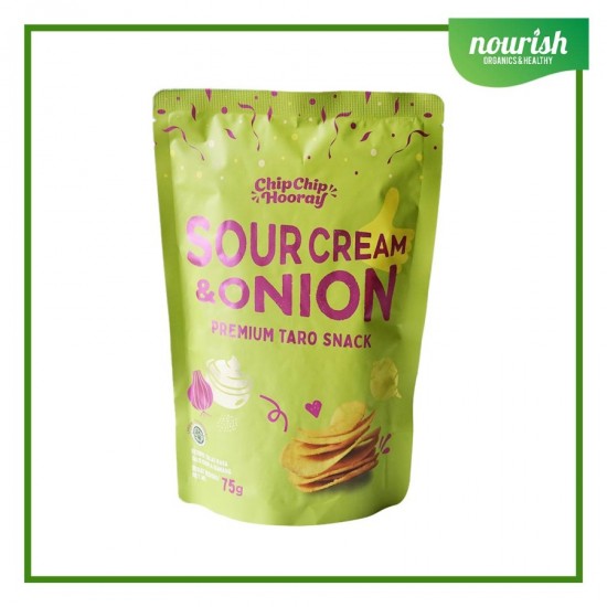 Chip Chip Hooray Sour Cream & Onion Keripik Talas Premium 75g