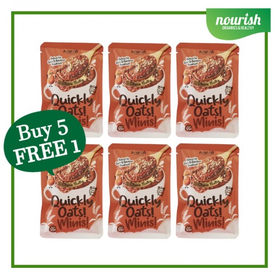 BUY 5 GET 1 FREE Quickly Oats! Minis! Instant Oatmeal Choco Nutty