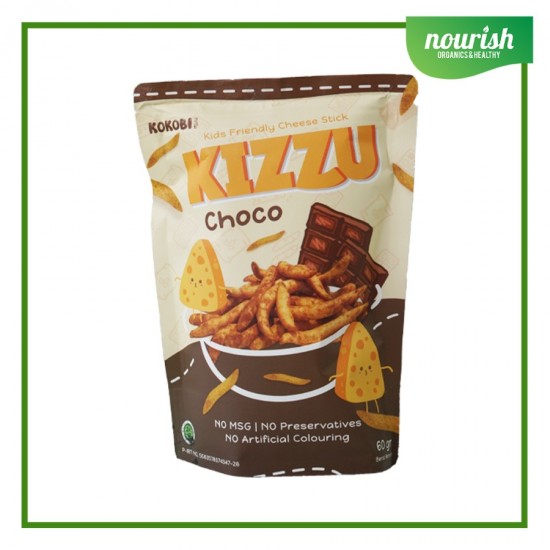 Kokobi KIZZU Cheese Stick/ Stik Keju Snack Anak NON MSG 60g - CHOCO