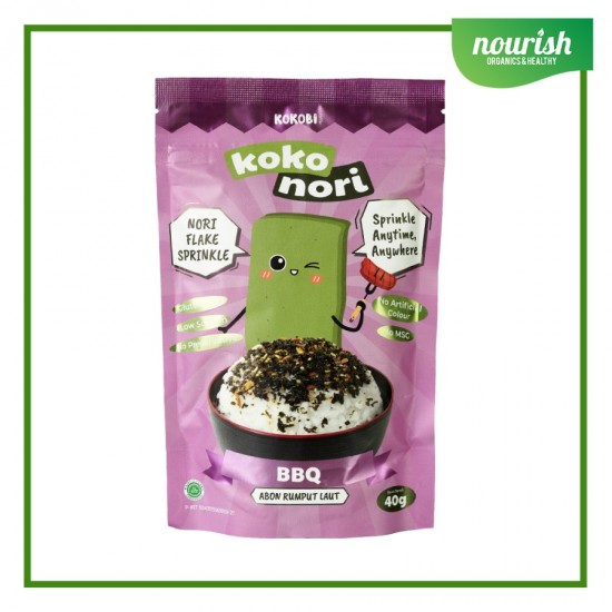 KOKOBI Koko Nori Abon Rumput Laut Tabur No MSG, Tanpa Pengawet 40gr - BBQ