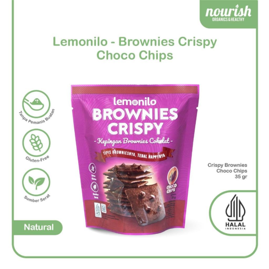 Lemonilo Brownies Crispy Choco Chips 35 Gram