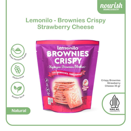 Lemonilo Brownies Crispy Strawberry Cheese 35 Gram
