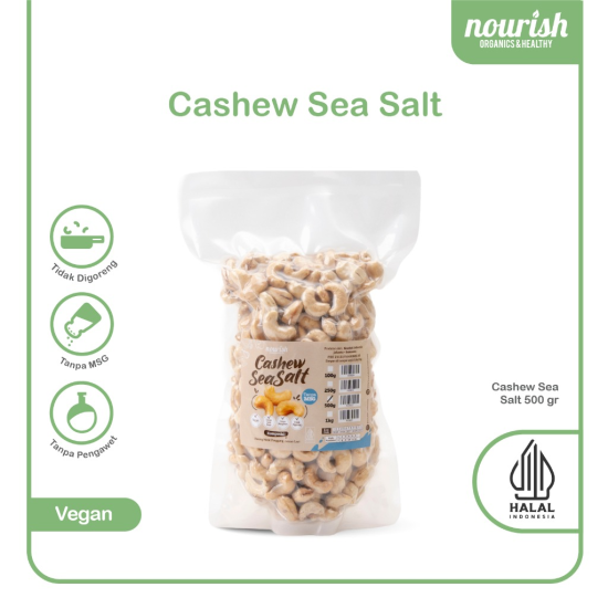 Cashew Sea Salt - Kacang Mede Panggang Asin dengan Sea Salt 500 gr