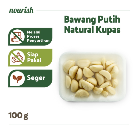 Bawang Putih Natural - KUPAS - 100 Gram