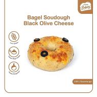 Bagel Olive & Triple Cheese - 100% Sourdough Bagel Olive & Keju Long Fermentation 100gr